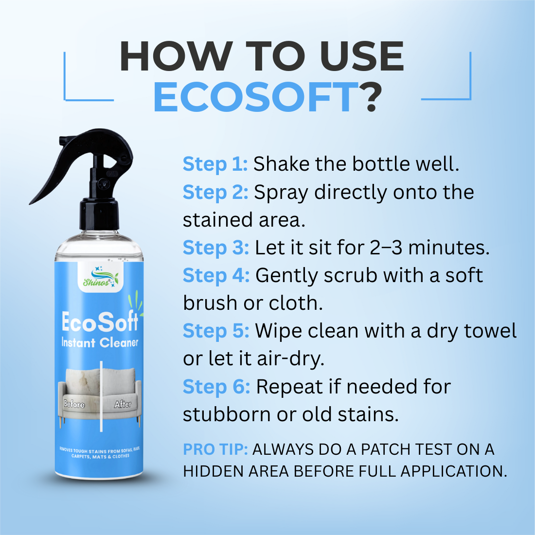 Ecosoft Upholstery Cleaner | Tough on Stains. Safe on Fabric. Fresh Like New