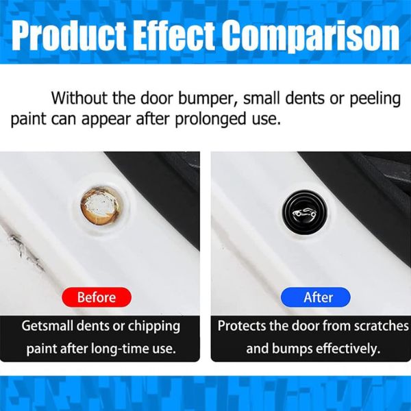 Car Door Shock Absorber Rubber Pad Protection for Door Protector Pack of 20