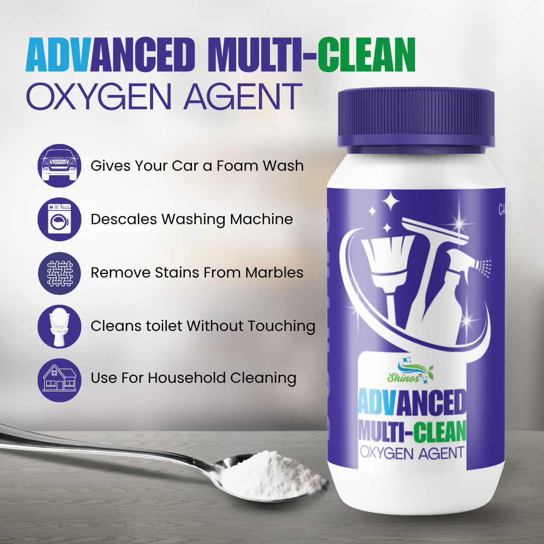 Advanced Multi-Clean Oxygen Agent | One Powerful Solution for All Your Cleaning Needs.