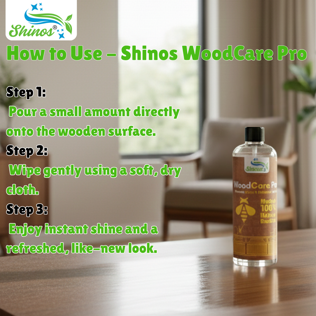Shinos WoodCare Pro | India's No. 1 Natural Furniture Shine & Protection Shield