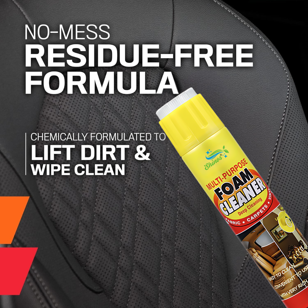 Multipurpose Foam Cleaner Spray for Upholstery, Carpets, Car Interiors, Kitchen Surfaces and Household Cleaning