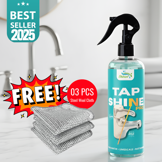 Tap Shine Pro | Best fauchets / Shower Cleaner | 3 Pcs. Free Steel Wool Cloth