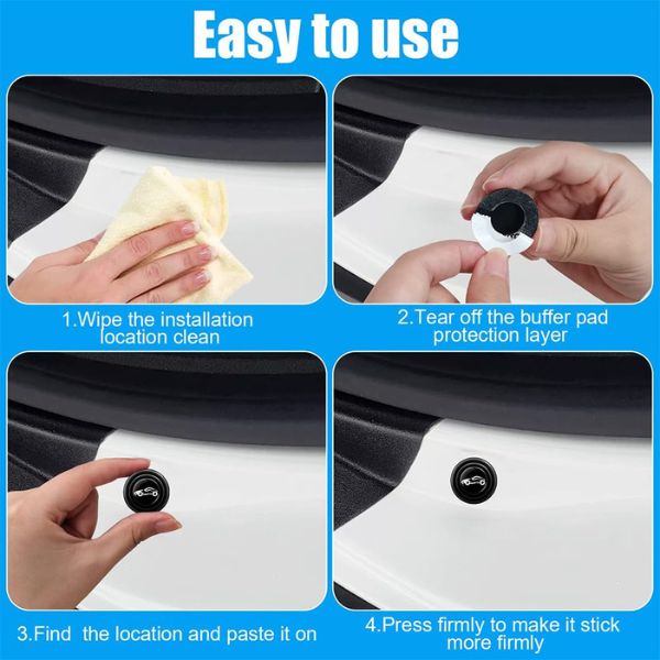 Car Door Shock Absorber Rubber Pad Protection for Door Protector Pack of 20